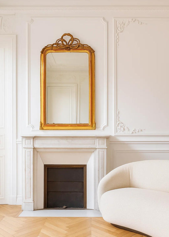 antiguo espejo louis xvi dorado al mercurio