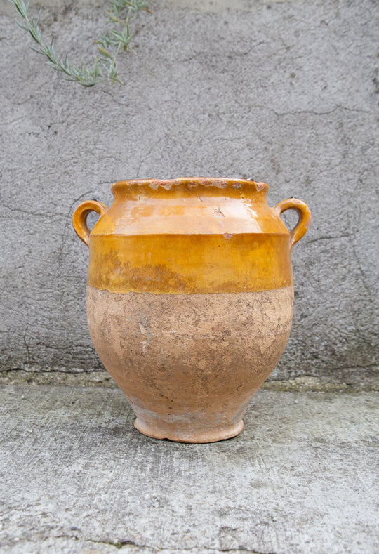vasija barro esmaltada antigua francesa pot a confit