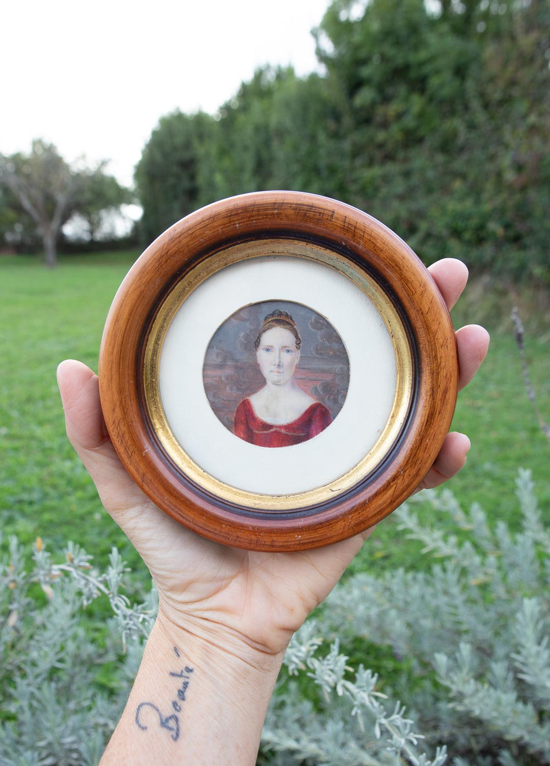 Miniatura francesa de época Primer Imperio – Retrato femenino, circa 1810