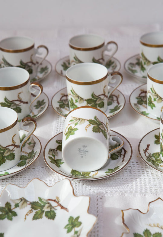 Juego de café en porcelana sueca Hackefors PARA 8 (19 PIEZAS)