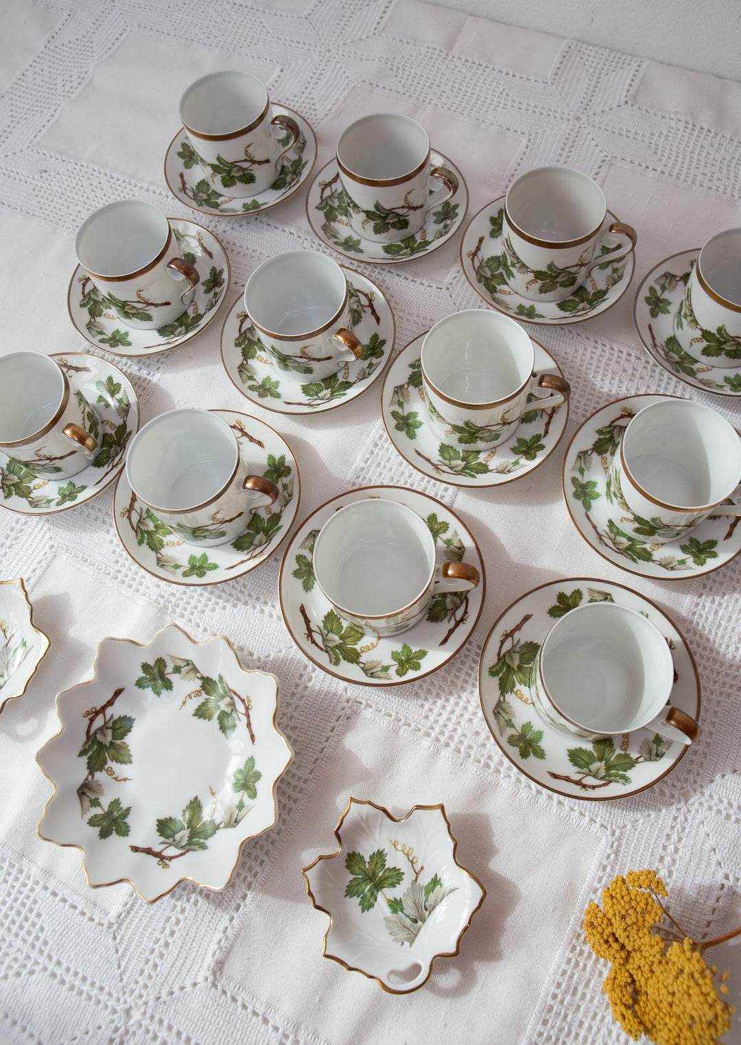 juego tazas porcelana Hackefors vinranka