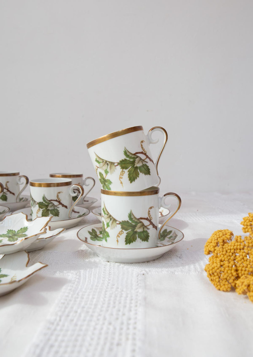 juego tazas porcelana Hackefors vinranka