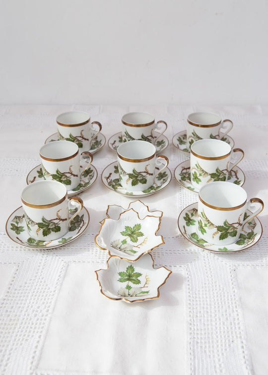 Juego de café en porcelana sueca Hackefors PARA 8 (19 PIEZAS)