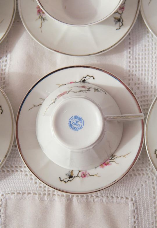 juego te porcelana limoges art deco 