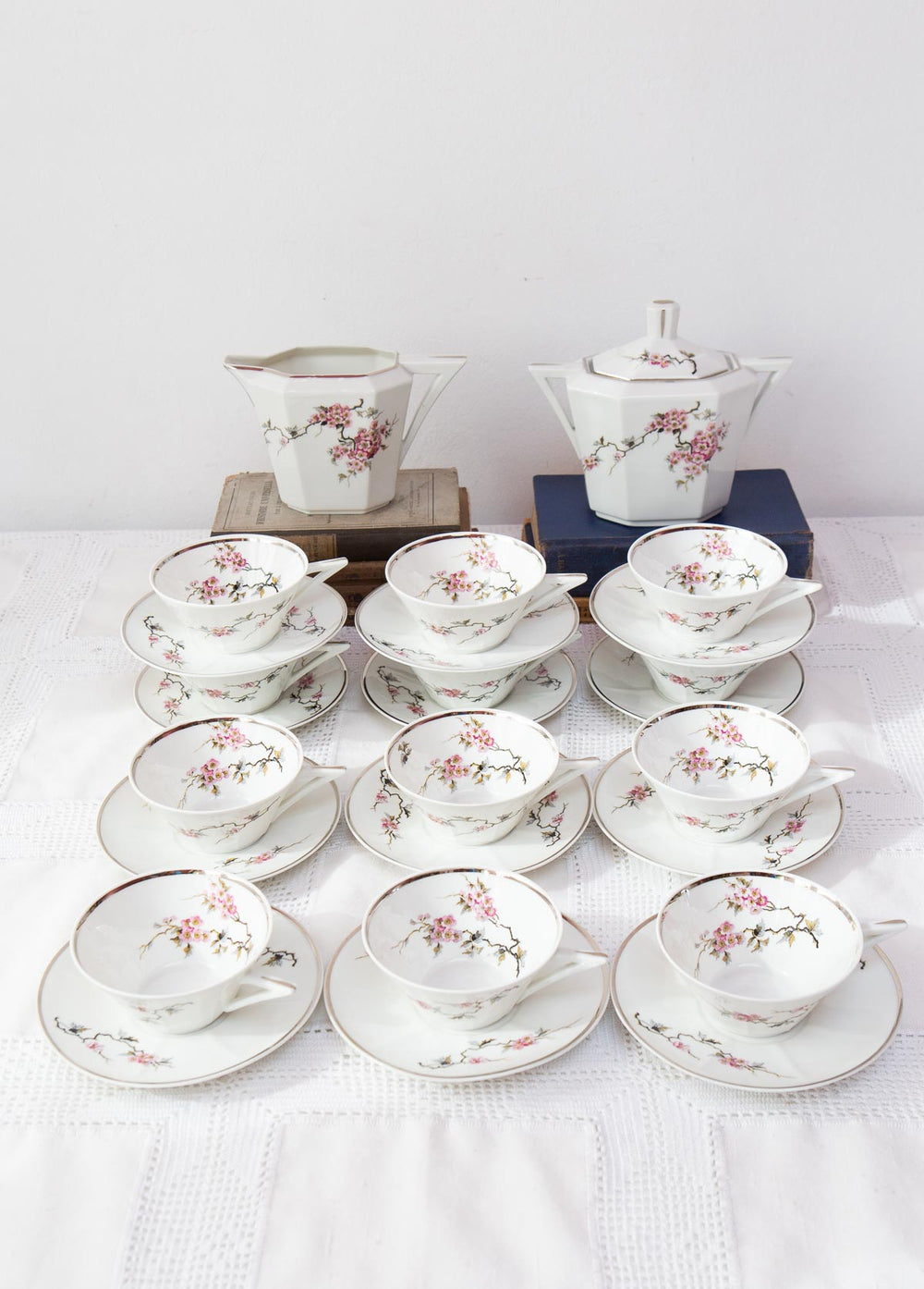 juego te porcelana limoges art deco 