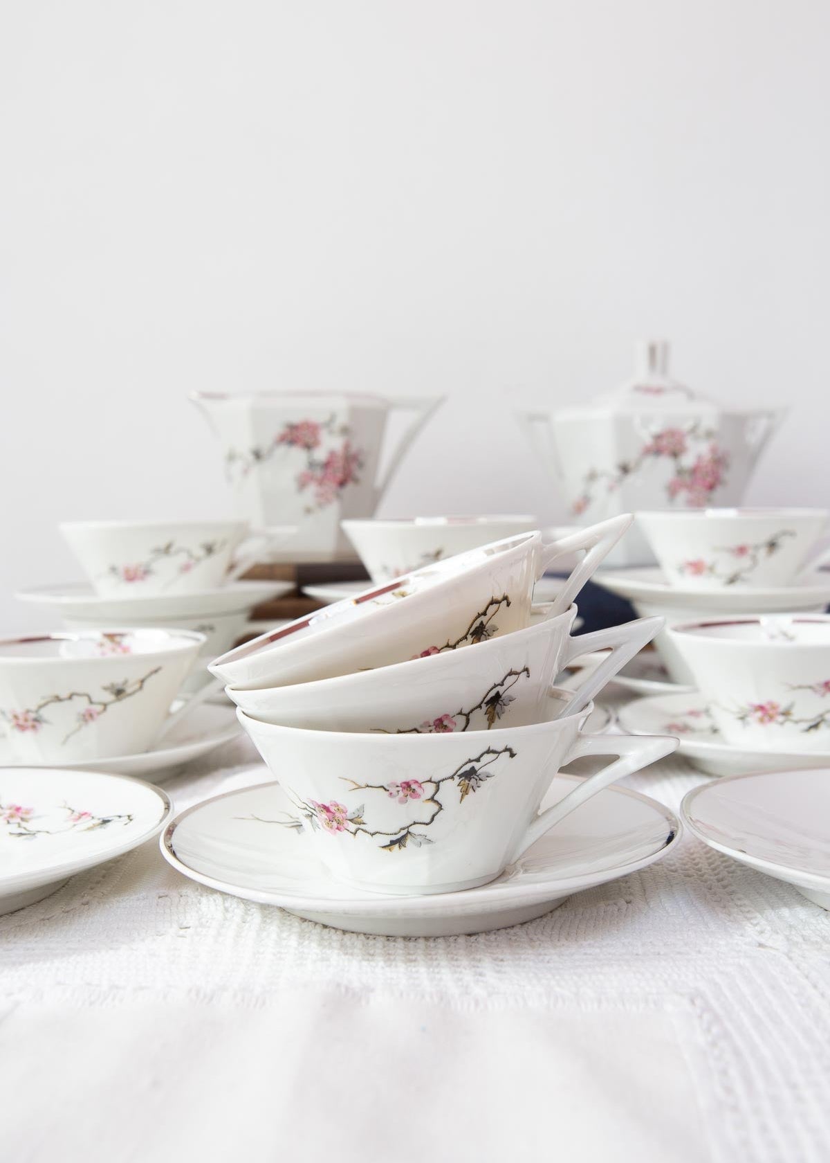 juego te porcelana limoges art deco 