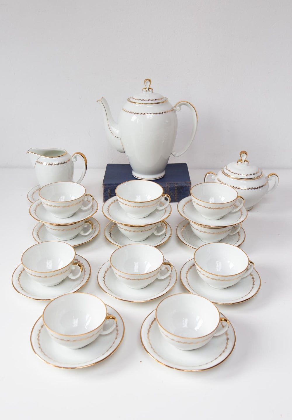 Juego de té o café para 11 porcelana francesa Limoges años 1960 (26 PIEZAS)