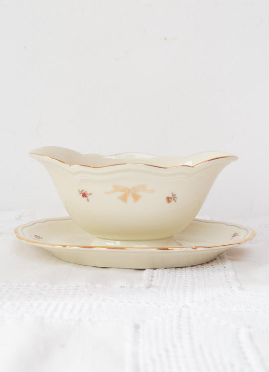 Salsera porcelana sueca Hackefors florecillas