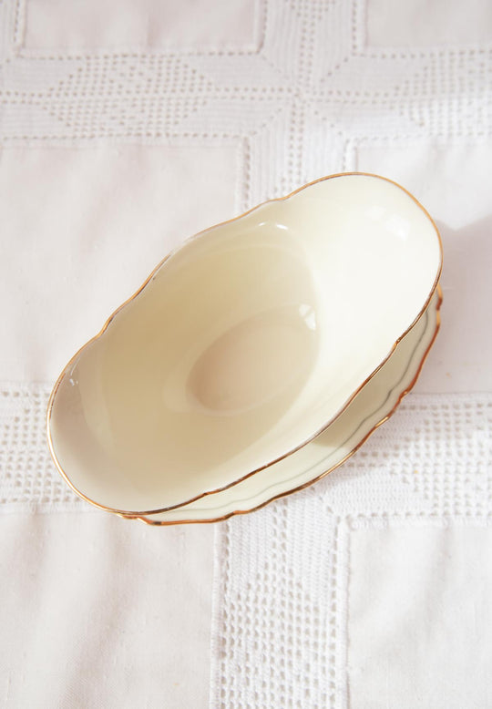 Salsera porcelana sueca Hackefors florecillas