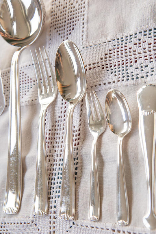 Gran cubertería francesa PARA 12 Le Couvert Français "Coquille" c. 1930-50 (75 PIEZAS)