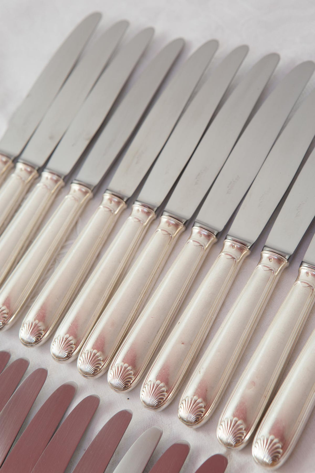 antiguos cuchillos franceses louis xv coquille french cutlery
