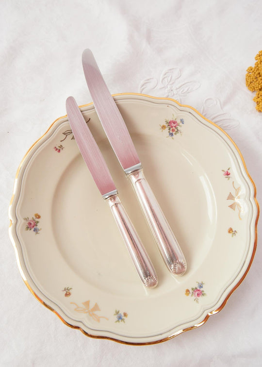 antiguos cuchillos franceses louis xv coquille french cutlery