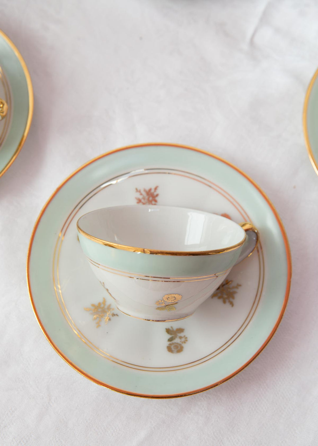 Juego de té o café PARA 12 porcelana francesa Limoges años 1950 (27 PIEZAS)