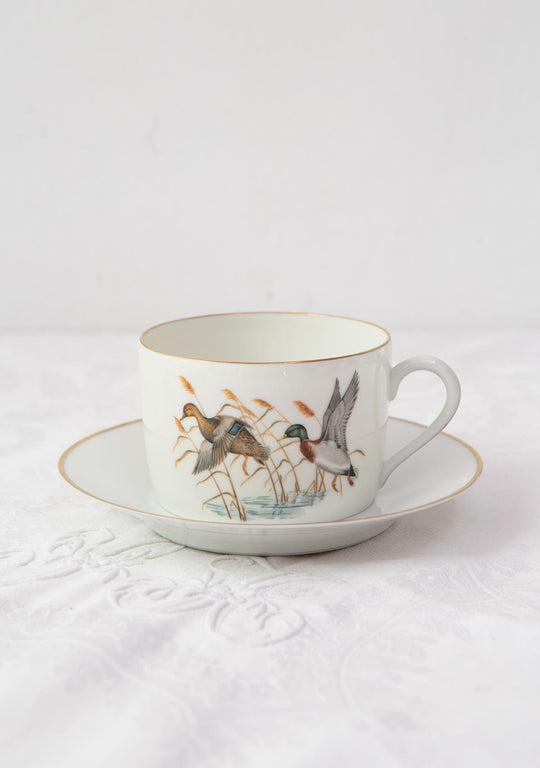 Juego de taza de té y platillo Porcelaine de Paris "pájaros" (3/6)