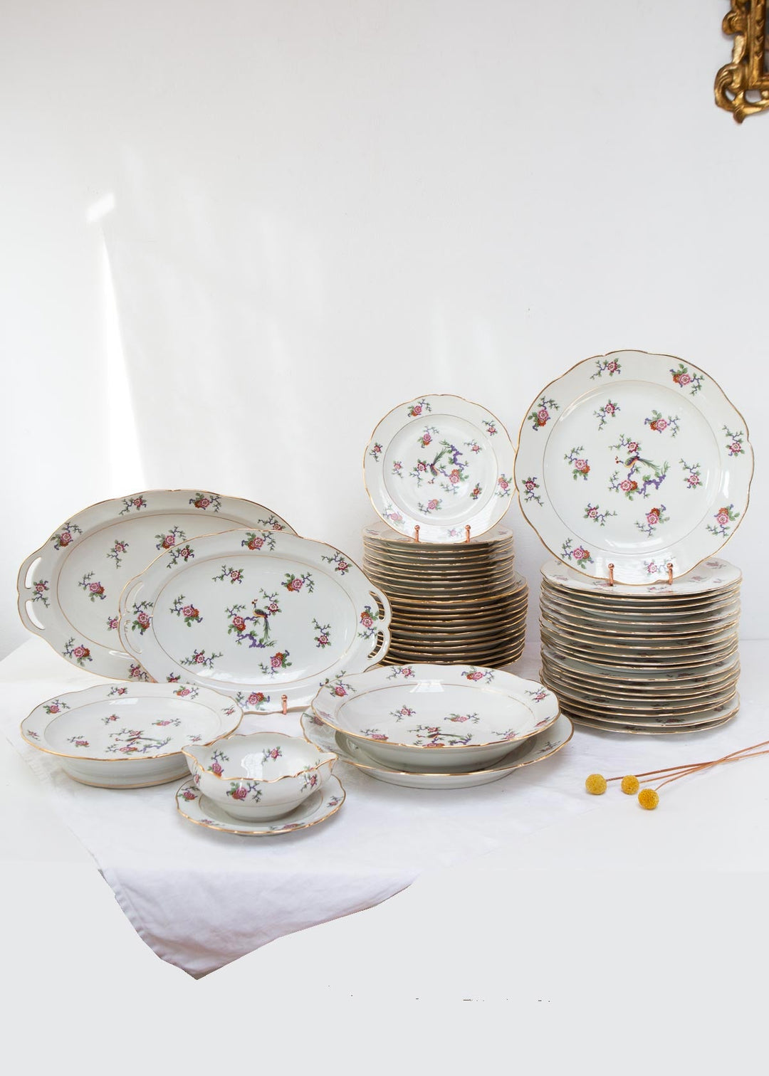 vajilla porcelana francesa limoges ave paraiso