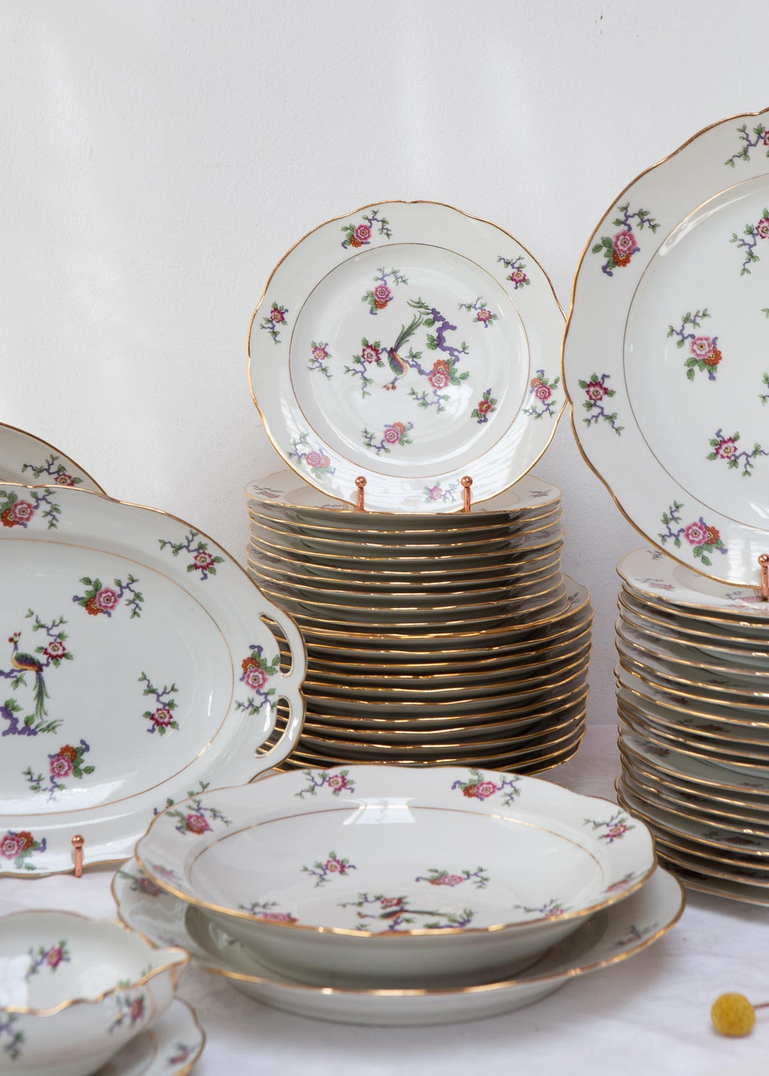 vajilla porcelana francesa limoges ave paraiso