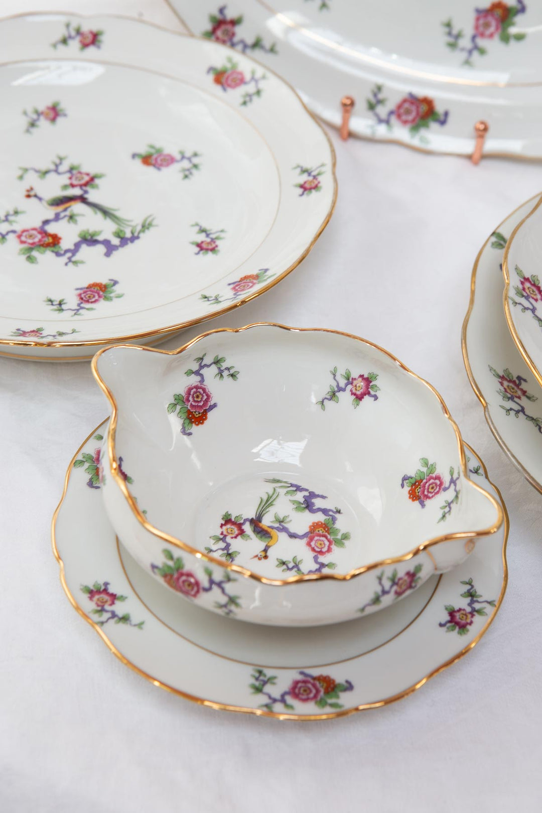 vajilla porcelana francesa limoges ave paraiso