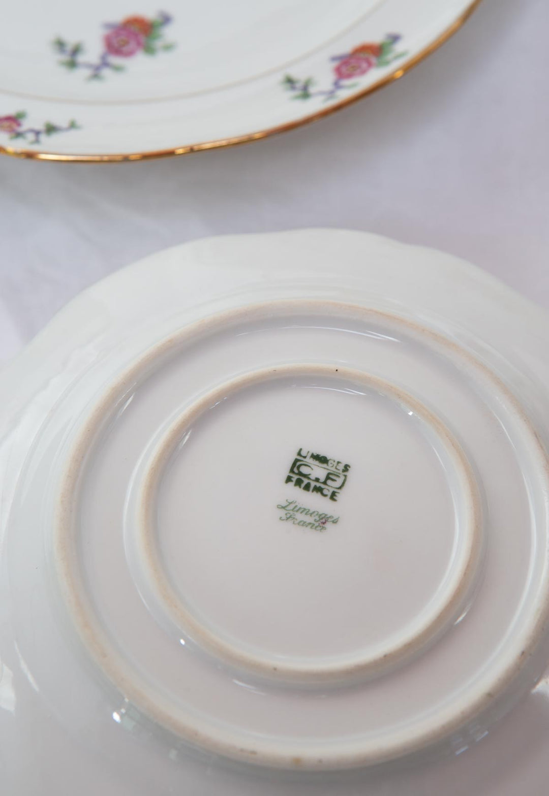 Vajilla de porcelana francesa Limoges ave paraíso C. 1950s. 1900/10 (48 PIEZAS)