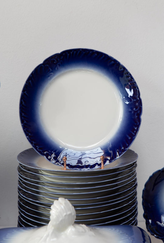 Antigua vajilla de porcelana francesa Limoges W. Guerin aprox. 1900/10 (50 PIEZAS)