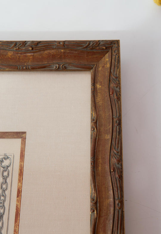 Acuarela original François Fortuné Ferogio (1805-1888). Alegoría "Le Droit des Forts"