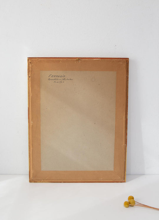 Acuarela original François Fortuné Ferogio (1805-1888). Alegoría "Le Droit des Forts"