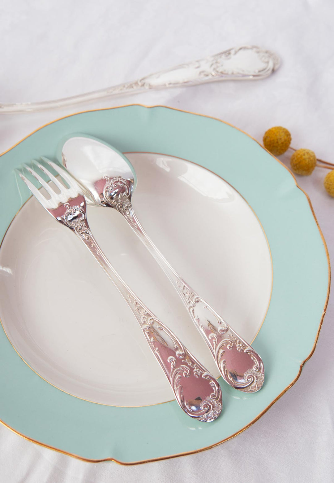 Antigua cubertería de MESA Ercuis PARA 12 estilo Luis XV (25 PIEZAS)