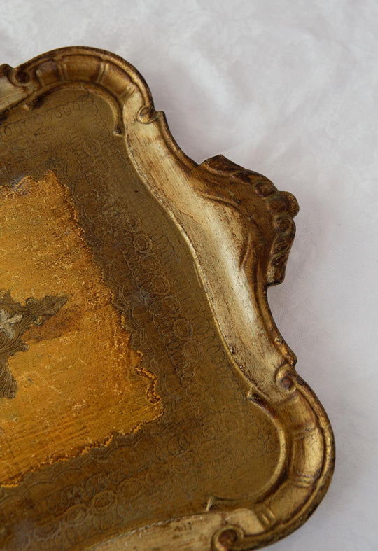 Bandeja de madera policromada florentina (56*36 cm)