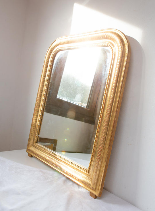 Espejo francés antiguo dorado s. XIX Louis Philippe (61,5*48 cm)