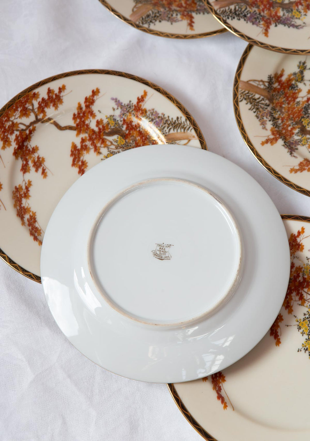 Juego postre para 12 porcelana japonesa pintada a mano (13 PIEZAS)