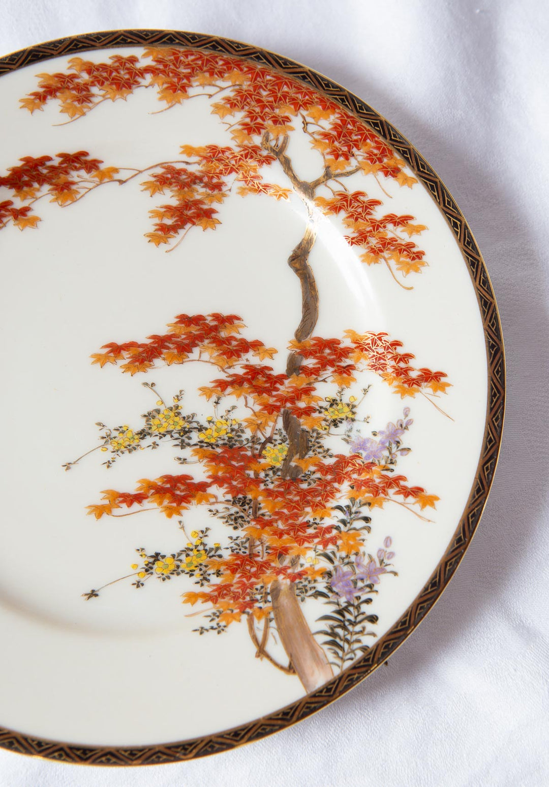 Juego postre para 12 porcelana japonesa pintada a mano (13 PIEZAS)