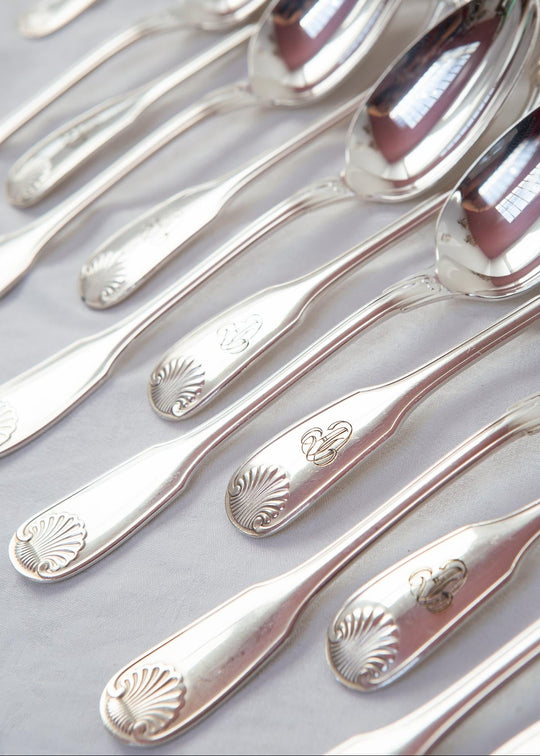 cuberteria christofle vendome para 12 baño plata