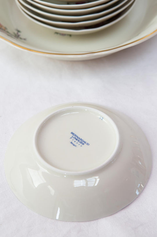 Juego de macedonia postre porcelana Bernardaud Limoges sin estrenar? (13 PIEZAS)