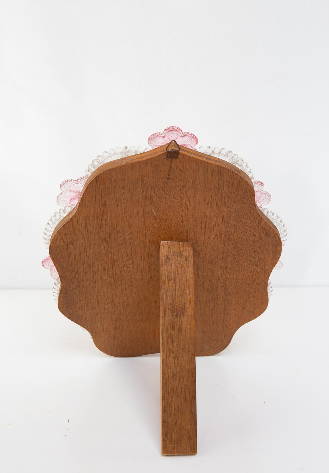 espejo vintage cristal murano flores rosa