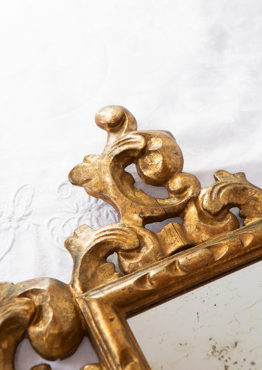 6187 antiguo espejo frances dorado oro fino