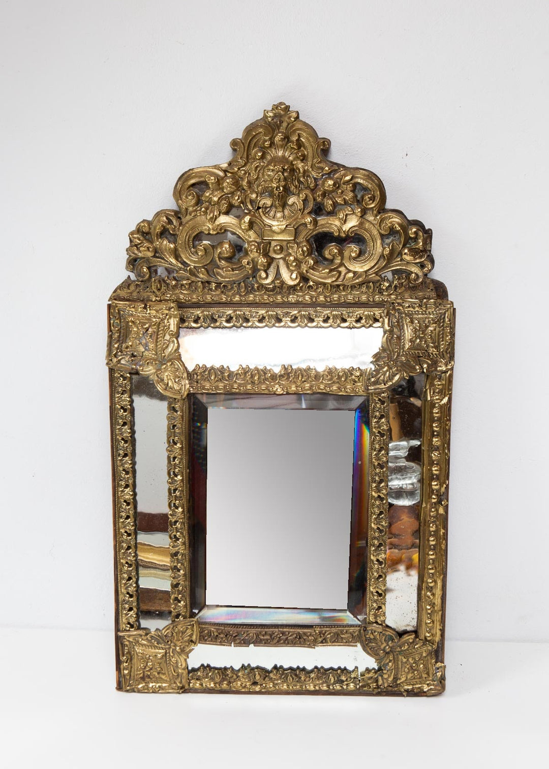 antiguo espejo frances dorado