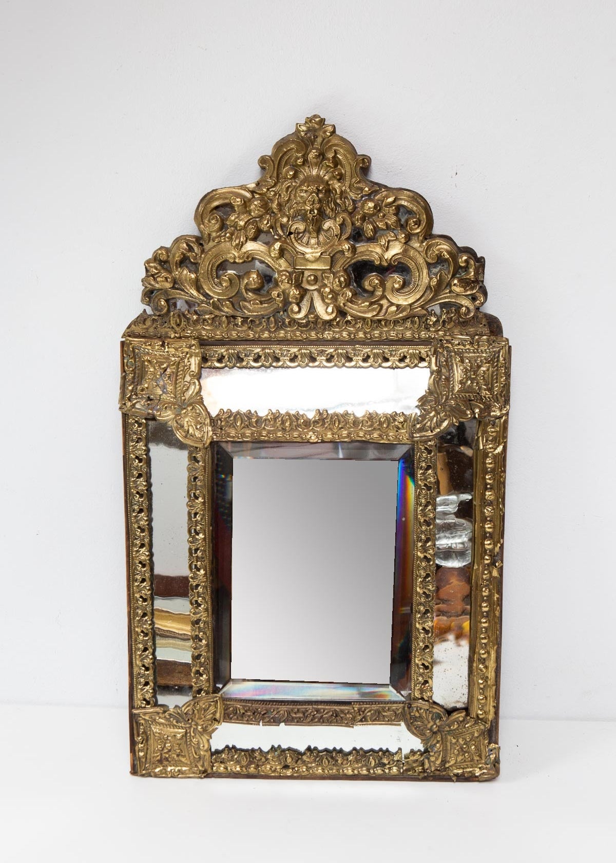 antiguo espejo frances dorado