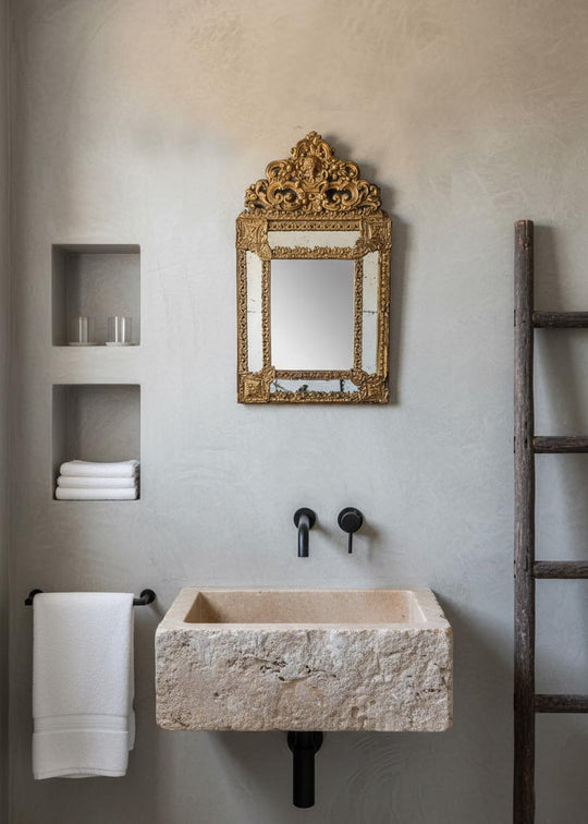 antiguo espejo frances dorado