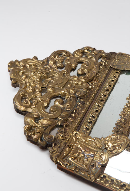 antiguo espejo frances dorado