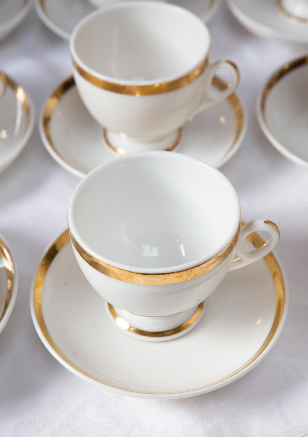 Antiguo juego de café PARA 10 porcelana Vieux Paris o Limoges s. XIX (24 PIEZAS)