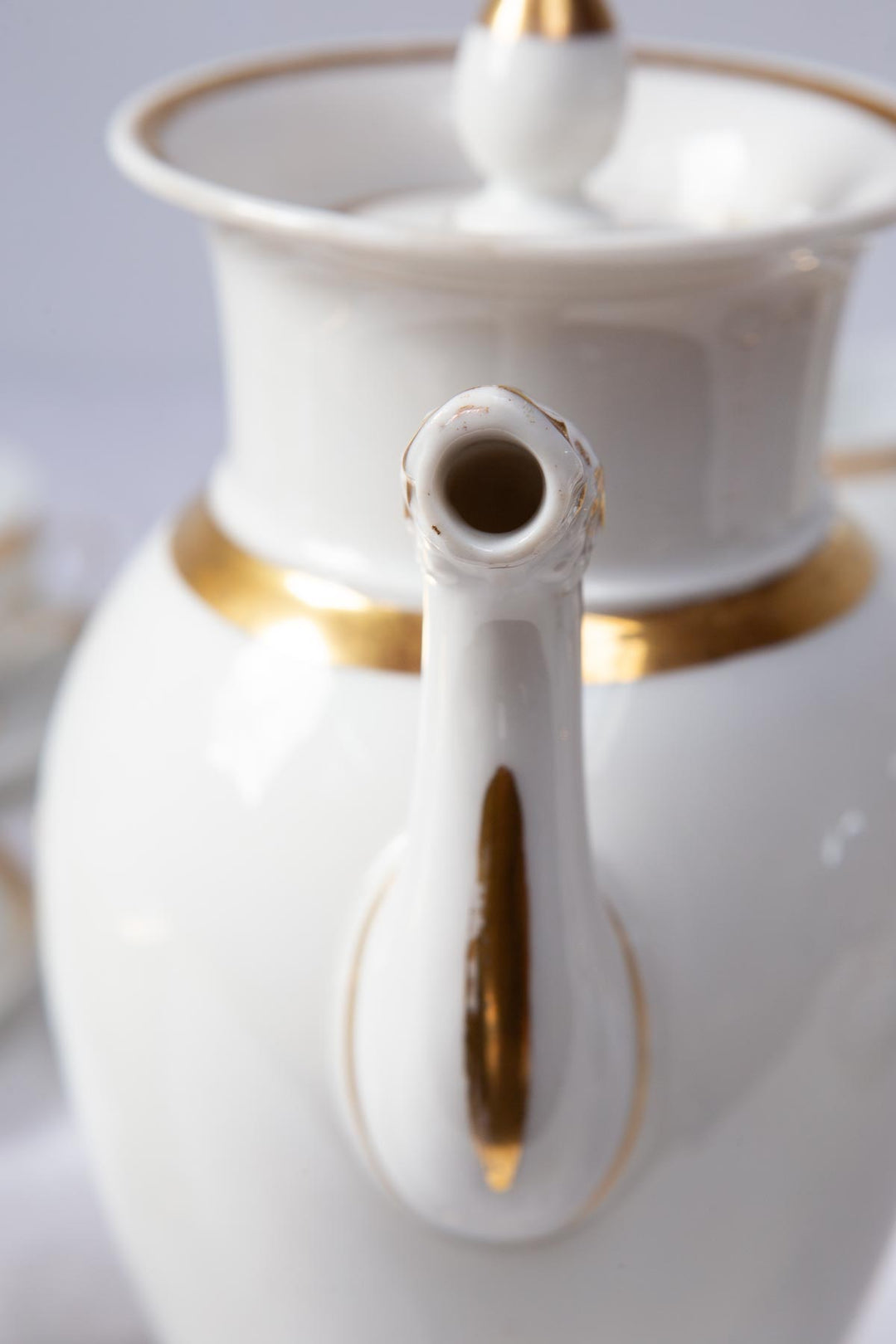 Antiguo juego de café PARA 10 porcelana Vieux Paris o Limoges s. XIX (24 PIEZAS)