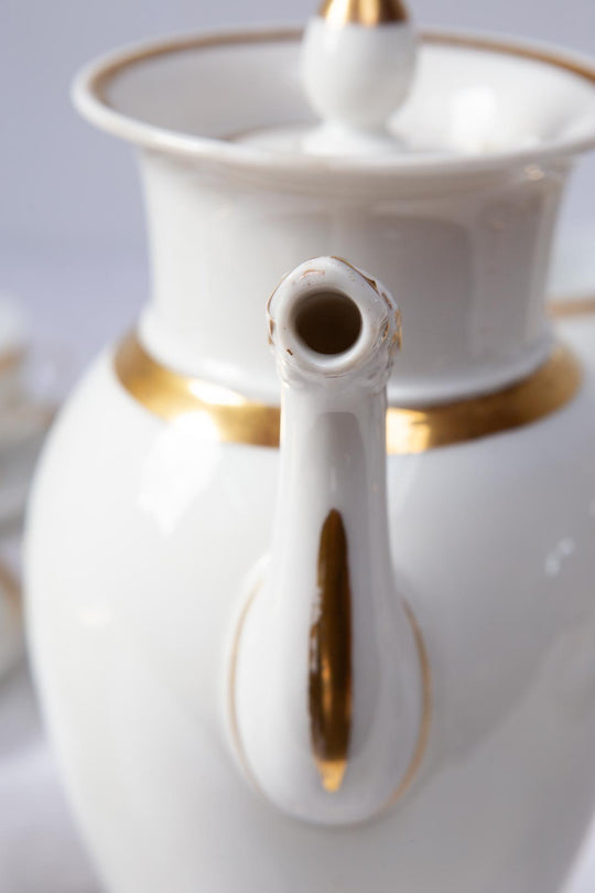 Antiguo juego de café PARA 10 porcelana Vieux Paris o Limoges s. XIX (24 PIEZAS)