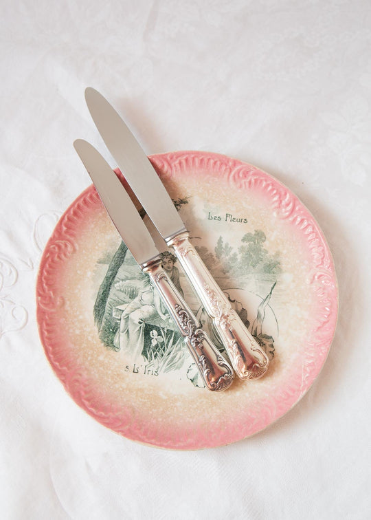 Juego cuchillos MESA y ENTRANTES franceses para 12 Louis XV (24 PIEZAS)