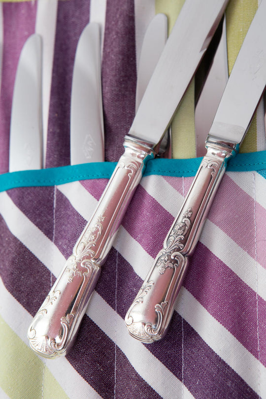 Juego cuchillos MESA y ENTRANTES franceses para 12 Louis XV (24 PIEZAS)