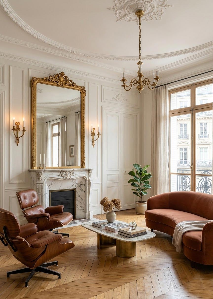 Pareja grandes apliques franceses bronce dorado estilo Louis XVI (58 cm)