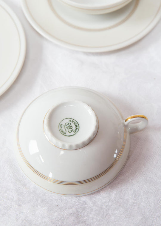 Juego de té PARA 12 porcelana Limoges A. Vignaud (25 PIEZAS)