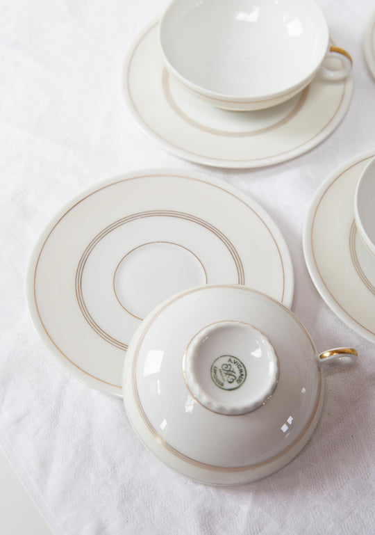 Juego de té PARA 12 porcelana Limoges A. Vignaud (25 PIEZAS)