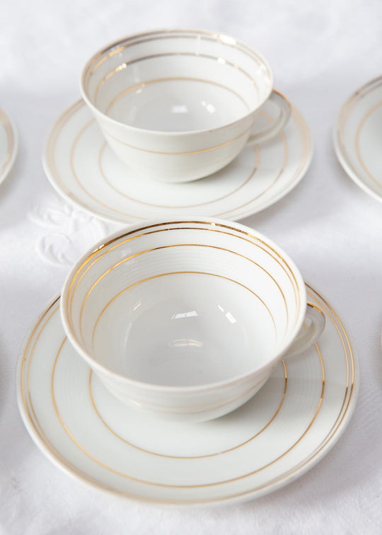Doble juego de té y café PARA 6 porcelana Charles Ahrenfeldt Limoges (27 PIEZAS)