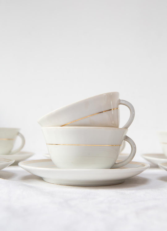 Doble juego de té y café PARA 6 porcelana Charles Ahrenfeldt Limoges (27 PIEZAS)