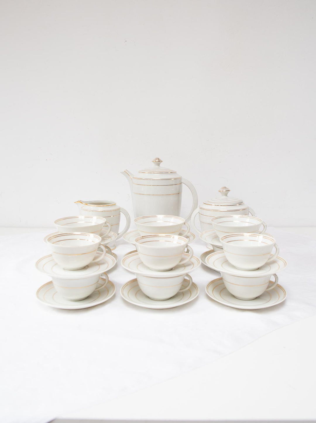 Doble juego de té y café PARA 6 porcelana Charles Ahrenfeldt Limoges (27 PIEZAS)