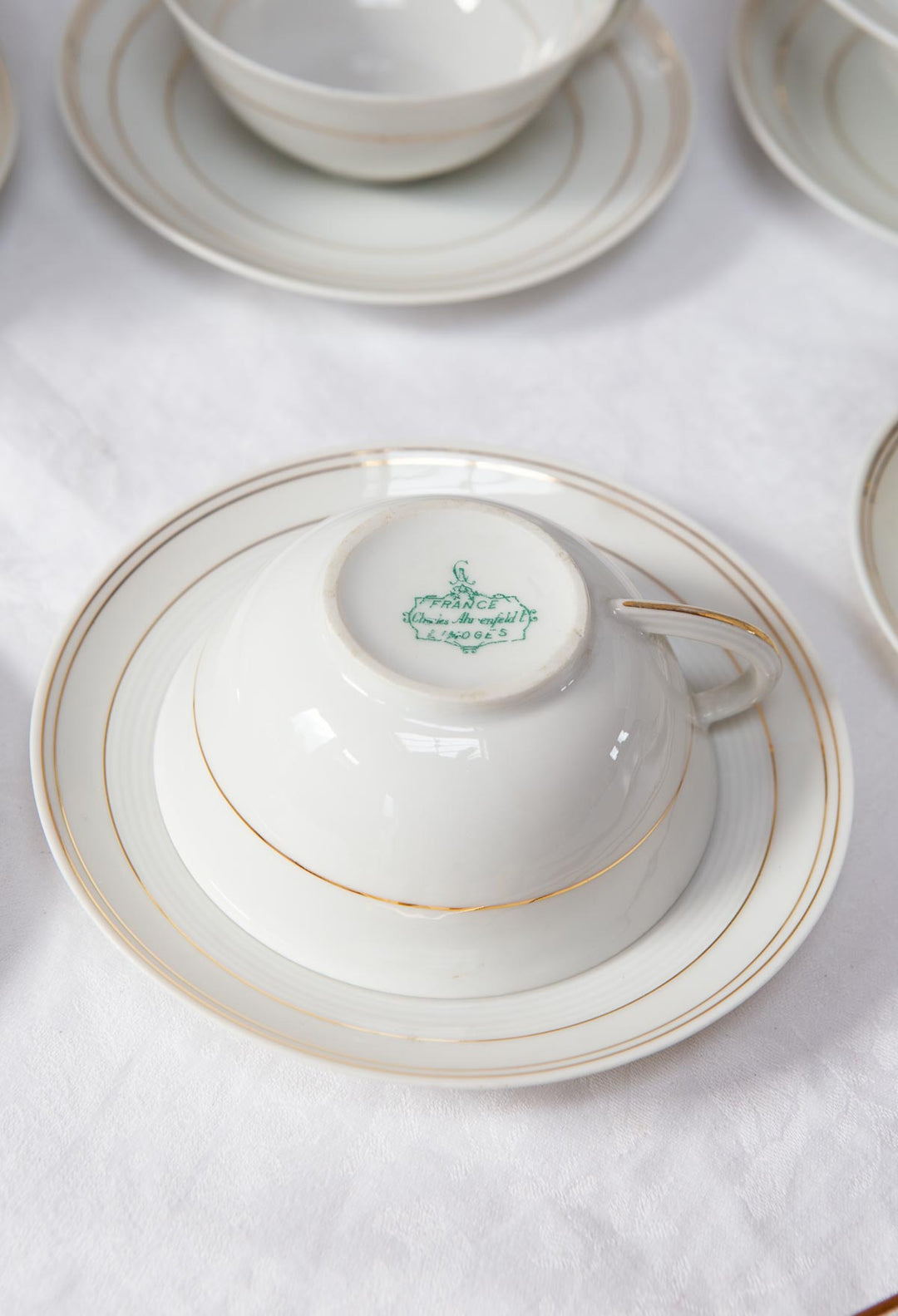 Doble juego de té y café PARA 6 porcelana Charles Ahrenfeldt Limoges (27 PIEZAS)